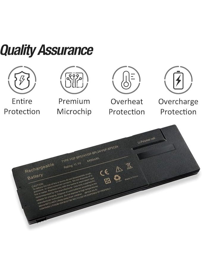 11.1V 4400mAh/6-Cell VGP-BPS24 VGP-BPL24 Battery Compatible for Sony VAIO PCG-41211M PCG-41212M PCG-41213M PCG-41214M PCG-41217L Series BPS24 - Image 4